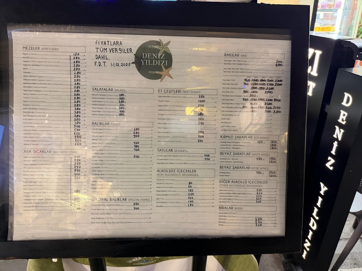 Menu Deniz Yildizi Restaurant-7